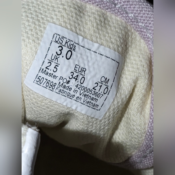 Kids Pastel Color Block Vans. Size 3.  Old Skool. PERFECT For Easter - Picture 4 of 6